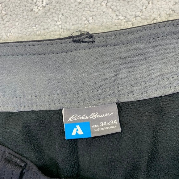 Eddie Bauer Mens 34x34 First Ascent Black Nylon Spandex Lined Outdoor Pants - Picture 6 of 16